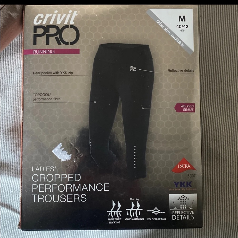 Crivit Pro Cropped Running Leggings sz. M